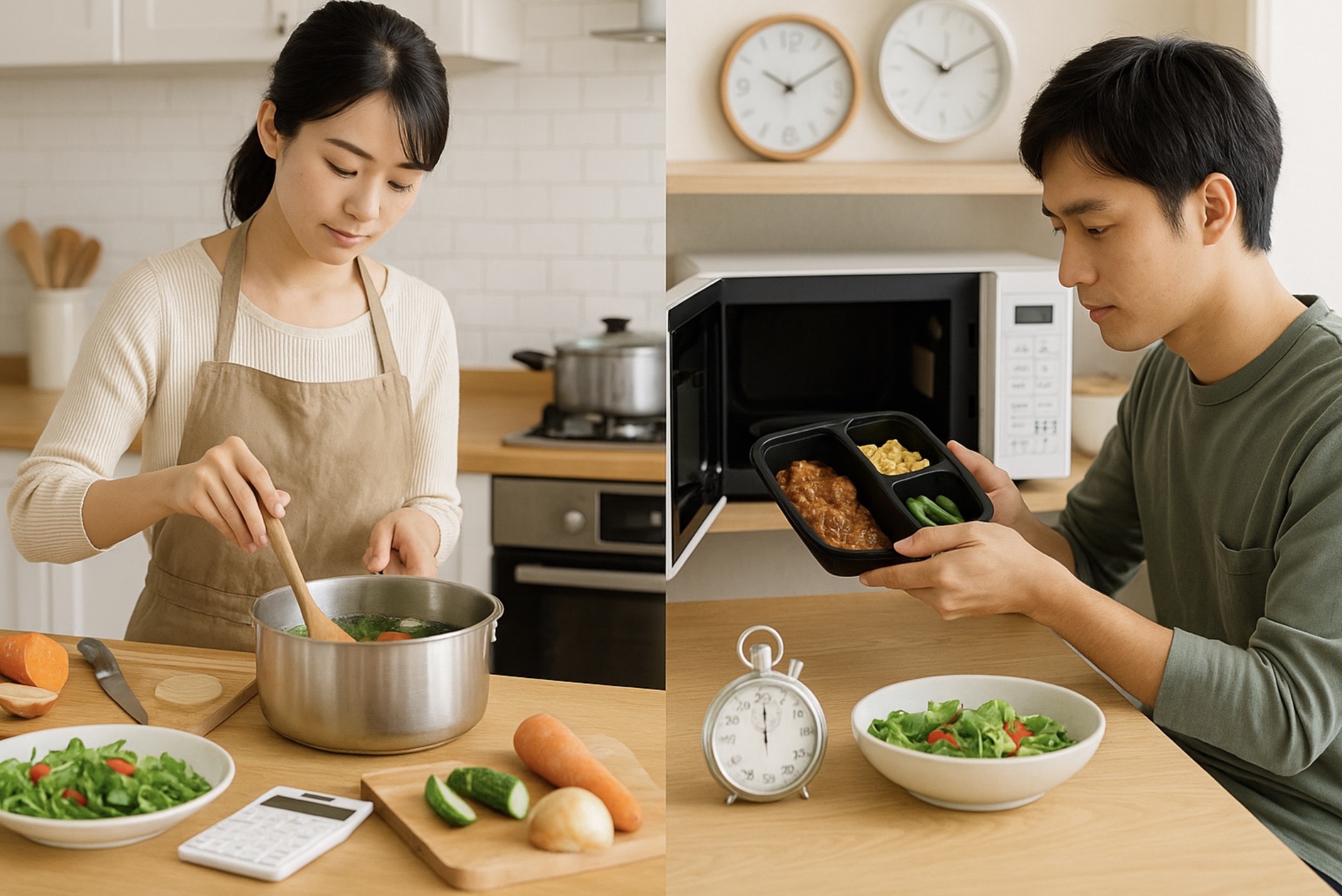 【3軸で比較】ナッシュと自炊どちらがお得か?