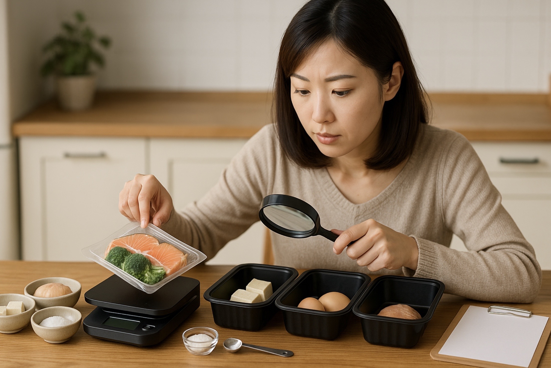 g単価(円/100g)と栄養指標(たんぱく質・塩分)の見方